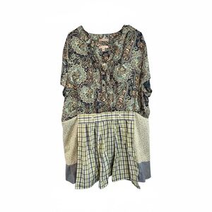 Paisley and Plaid 3x Upcycled Dress